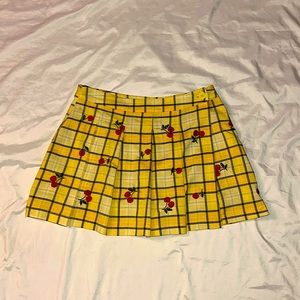 Yellow Plaid Skirt